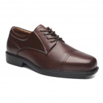 La Milano Brown Leather Shoe with Laces-0