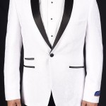 Berragamo White Modern Fit One Button Tuxedo