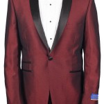 Berragamo Red Slim Fit One Button Tuxedo-0