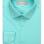 Platino Aqua Spandex Dress Shirt-0