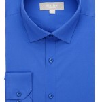Platino French Blue Spandex Dress Shirt-0