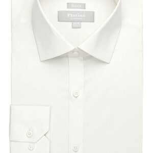 Platino Ivory Spandex Dress Shirt-0