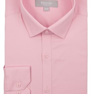 Platino Pink Spandex Dress Shirt-0