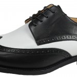 LA MILANO Men Black & White Genuine Leather Dress Shoes Wingtip Wedding -0