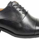LA MILANO Mens Leather Oxford Lace Up Cap Toe Dress Shoes Black-0
