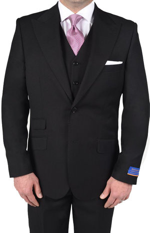 Berragamo Charcoal Modern Fit Two Button Suit-0 Berragamo Charcoal Modern Fit Two Button Suit-0