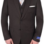 Berragamo Classic Dark Brown Modern Fit Two Button Suit-0