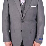 Berragamo Classic Medium Grey Modern Fit Two Button Suit-0