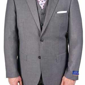 Berragamo Classic Medium Grey Modern Fit Two Button Suit-0