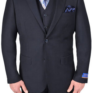 Berragamo Classic Navy Modern Fit Two Button Suit-0