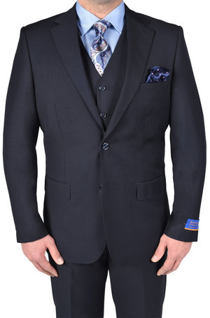 Berragamo Classic Navy Modern Fit Two Button Suit-0 Berragamo Classic Navy Modern Fit Two Button Suit-0