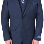 Berragamo Classic New Blue Modern Fit Two Button Suit-0