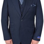 Berragamo New Blue Modern Fit Two Button Suit-0