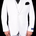 Berragamo Classic White Modern Fit Two Button Suit-0
