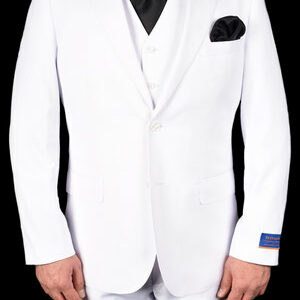 Berragamo Classic White Modern Fit Two Button Suit-0