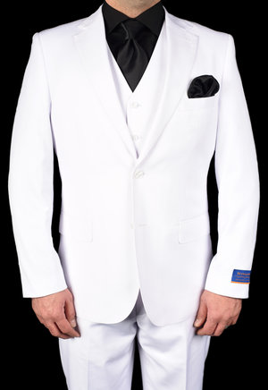 Berragamo Classic White Modern Fit Two Button Suit-0 Berragamo Classic White Modern Fit Two Button Suit-0