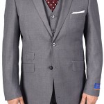 Berragamo Effortless Gentleman's Medium Grey Slim Fit Two Button Suit-0
