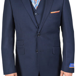 Berragamo New Blue Slim Fit Two Button Suit-0