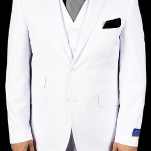 Berragamo White Slim Fit Two Button Suit-0