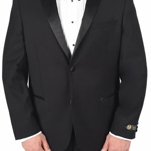 Berragamo Black Modern Fit Two Button Tuxedo-0