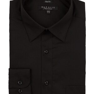 Black Slim Fit Dress Shirt
