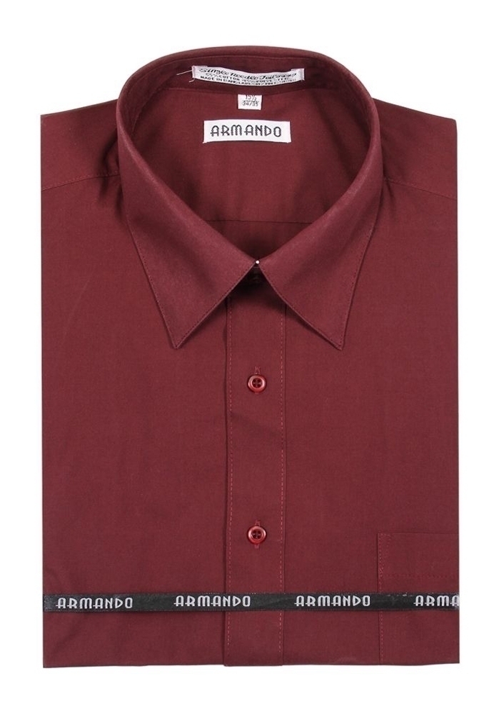 Wine Burgundy Armando Regular Fit Dress Shirt Wine Burgundy Armando Regular Fit Dress Shirt