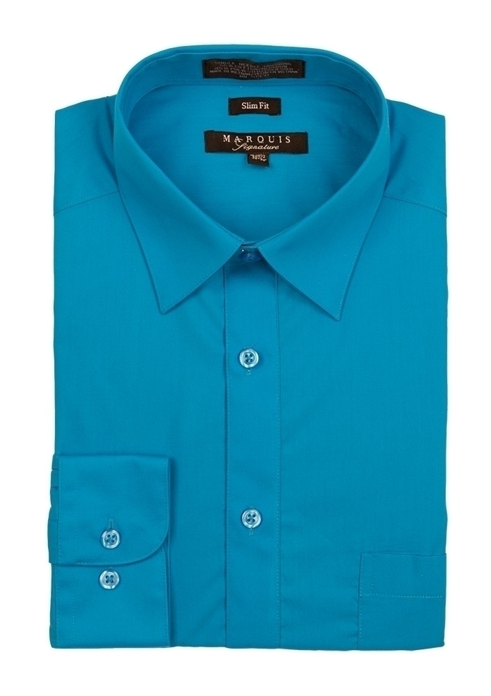Caribbean Blue Slim Fit Dress Shirt Caribbean Blue Slim Fit Dress Shirt