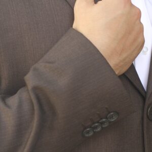 Brown Regular Fit Three Button Suit - Cuff