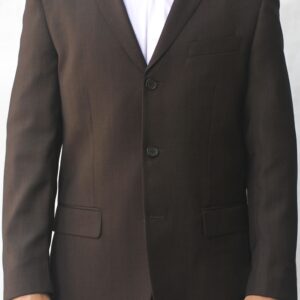 Brown Regular Fit Three Button Suit - Three Button