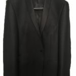 Berragamo Black Slim Fit One Button Tuxedo Jacket-0