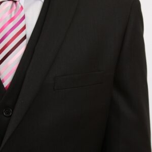 Faint Pinstripe Black Ultra Slim Fit Two Button Suit Lapel