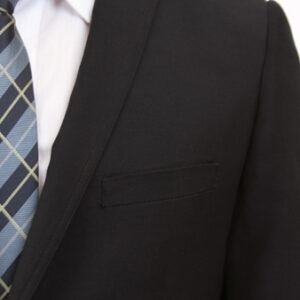 Black Ultra Slim Fit Two Button Suit Detail