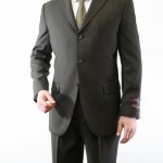 Olive Regular Fit Three Button Suit-0