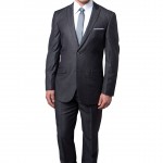 Gray Ultra Slim Fit Two Button Shark Skin Suit