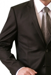 Black Ultra Slim Fit Two Button Shark Skin Suit-0