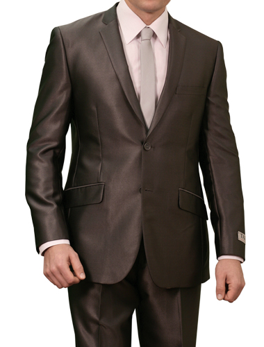 Gray Ultra Slim Fit Two Button Suit-0 Gray Ultra Slim Fit Two Button Suit-0