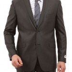 Tone on Tone Stripe Dark Gray Ultra Slim Fit Two Button Suit