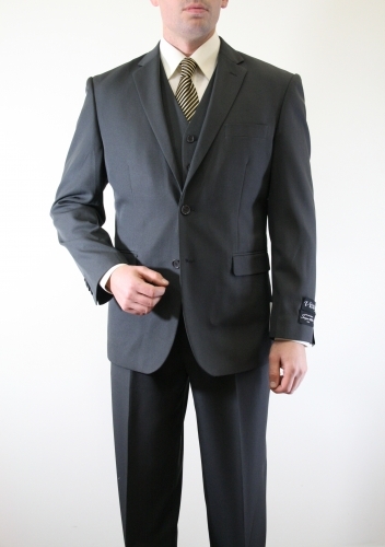 Dark Gray Modern Fit Two Button Suit Dark Gray Modern Fit Two Button Suit