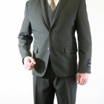 Olive Modern Fit Two Button Suit