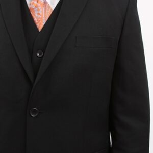 Black Modern Fit Two Button Suit Detail