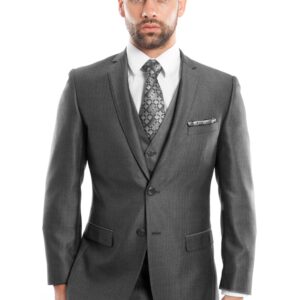 Dark Gray Ultra Slim Fit Two Button Suit Front View