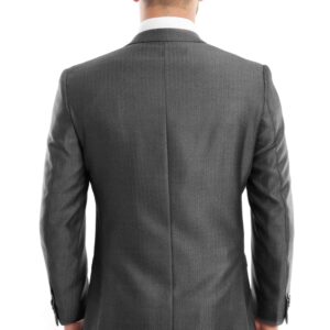 Dark Gray Ultra Slim Fit Two Button Suit - Back View