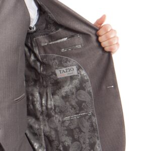 Light Gray Ultra Slim Fit Two Button Suit - Inside Lining