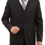 Black Modern Fit Two Button Suit