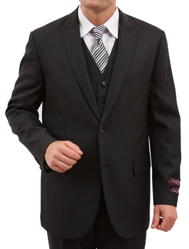 Black Modern Fit Two Button Suit Black Modern Fit Two Button Suit