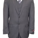 Dark Gray Modern Fit Two Button 3 Piece Suit