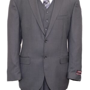 Dark Gray Modern Fit Two Button 3 Piece Suit