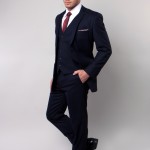 Navy Ultra Slim Fit Two Button Three Piece Suit