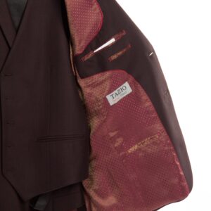 Brown Ultra Slim Fit Two Button Three Piece Suit-11271