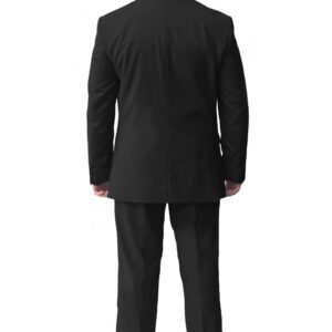 Black Modern Fit Two Button Suit - Back View